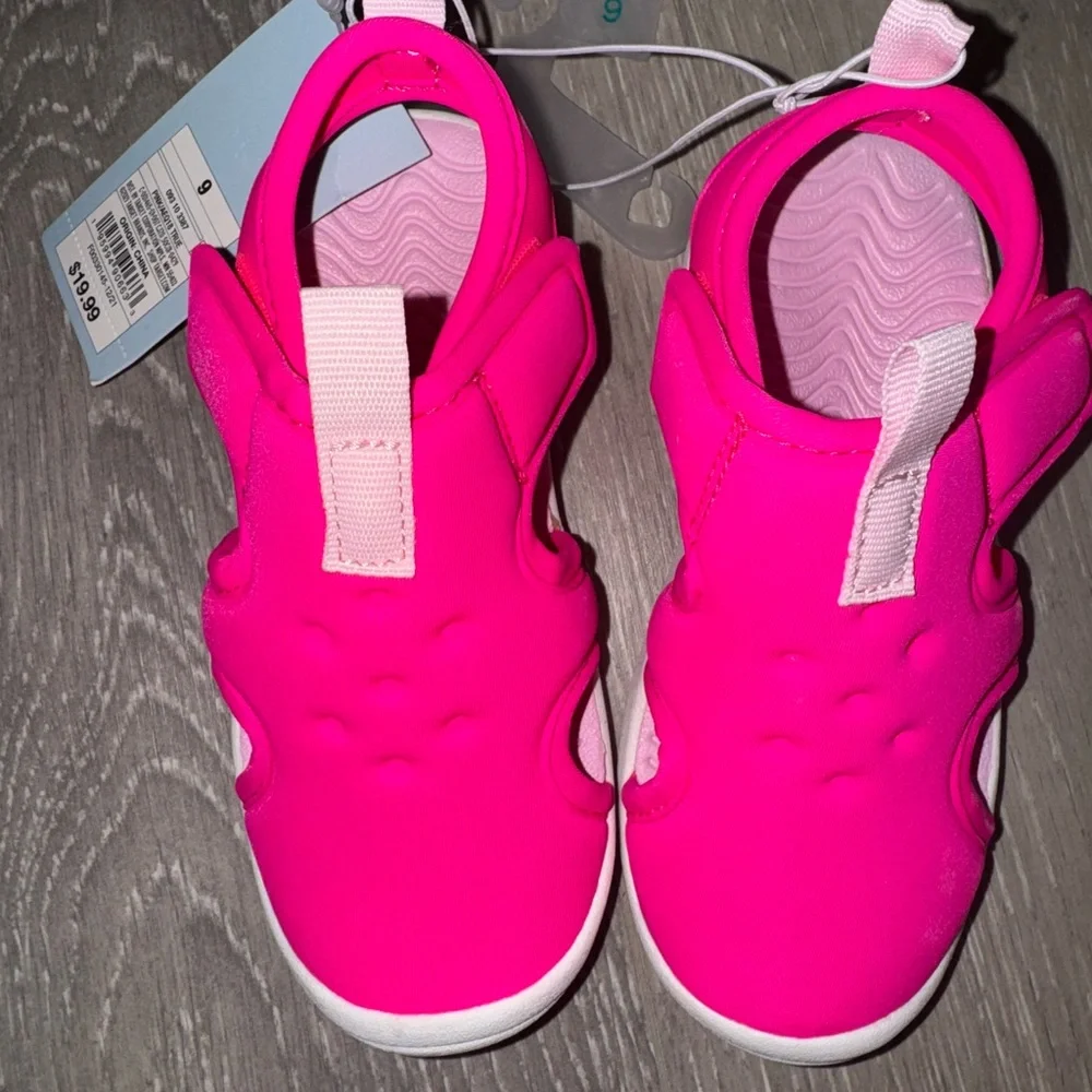 Cat & Jack Toddler Girls Hot Pink Supportive Water Shoes, Sz 9
